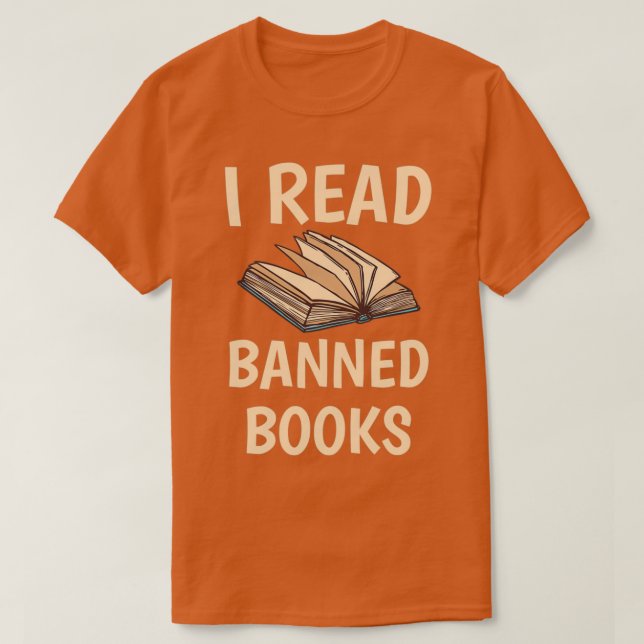 Jag läser Bannade Bokar Avid Readers Bibliophile B T Shirt (Design framsida)