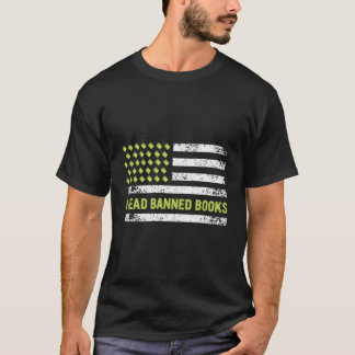 Jag läser Banngarin Bokar Retro USA flagga Reading T Shirt
