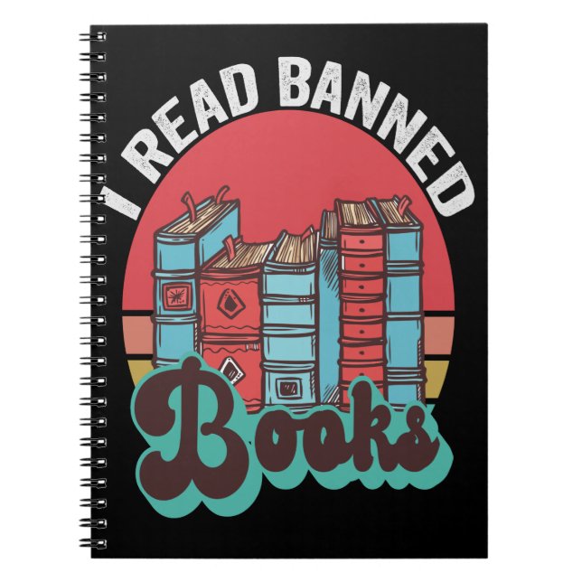 Jag läser Banngarvad Bokar Funny Bok Älskare Vinta Anteckningsbok (Framsidan)