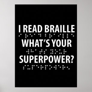 Jag läser blindskrift - vad är din supermakt? poster