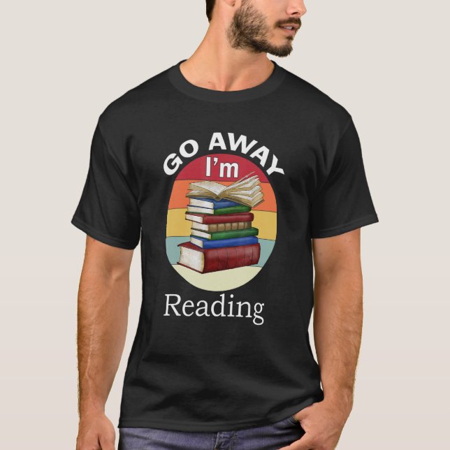 Jag läser Bok Reader Bookworm T Shirt (Framsida)