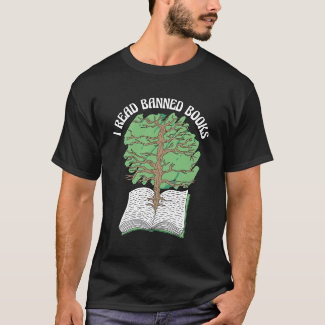 Jag läser Bokar biblioteksläsning av förbud T Shirt (Framsida)