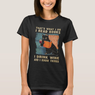 Jag läser bokar jag dricker vin och jag vet sak t shirt