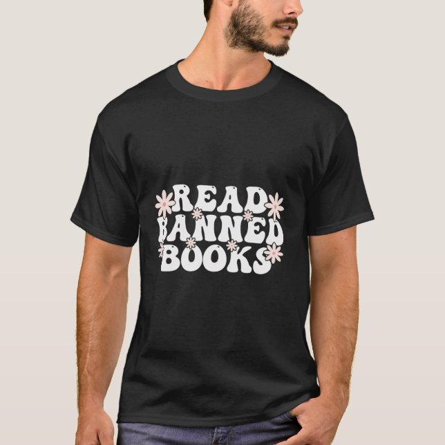 Jag läser bokmaskläsning för Bannad Bokar Reader T Shirt (Framsida)