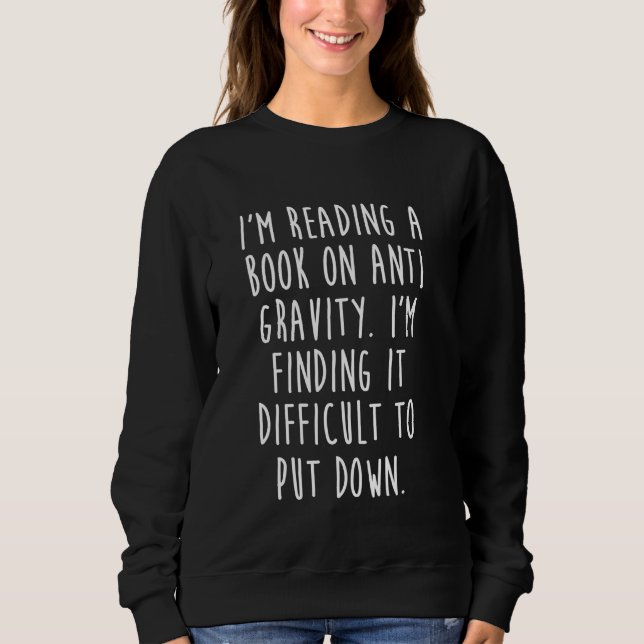 Jag läser en Bok om anti-Gravity Funny Science T Shirt (Framsida)