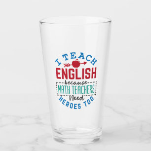 Jag läser engelska för Heroes Funny Teaching Glaskopp