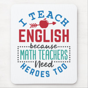 Jag läser engelska för Heroes Funny Teaching Musmatta