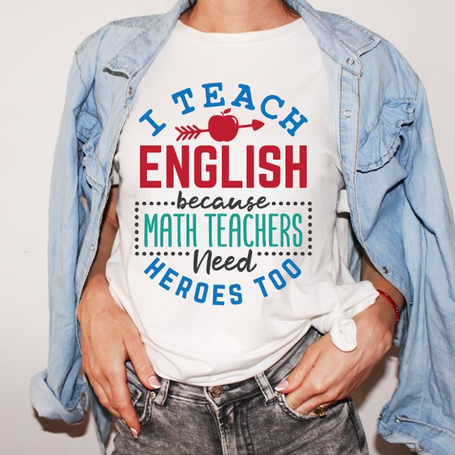 Jag läser engelska för Heroes Funny Teaching T Shirt (Skapare uppladdad)