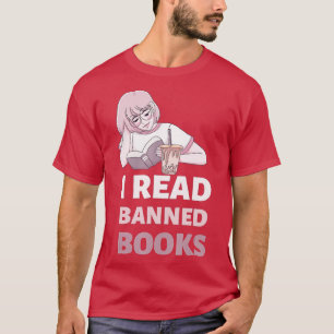 Jag läser förbjuden Bokar, läsare, bokmask - 8 T Shirt