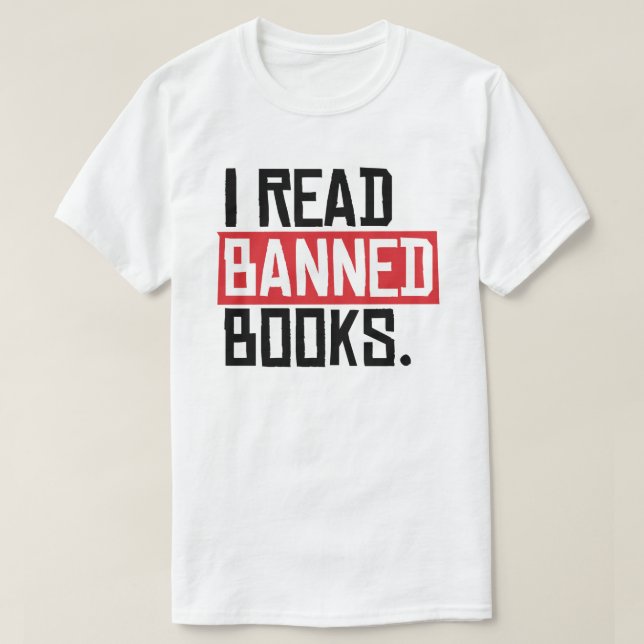 Jag läser förbjuden Bokar T Shirt (Design framsida)