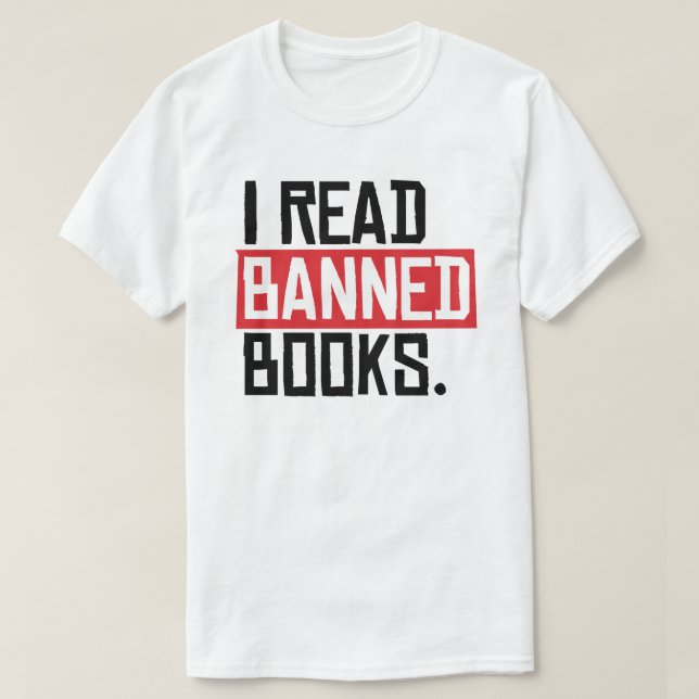 Jag läser förbjuden Bokar T Shirt (Design framsida)