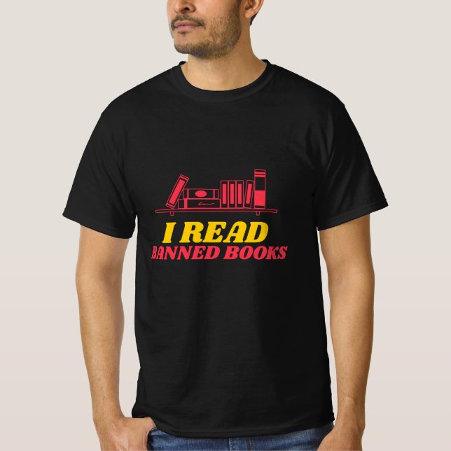 Jag läser förbjuden Bokar T Shirt (Framsida)