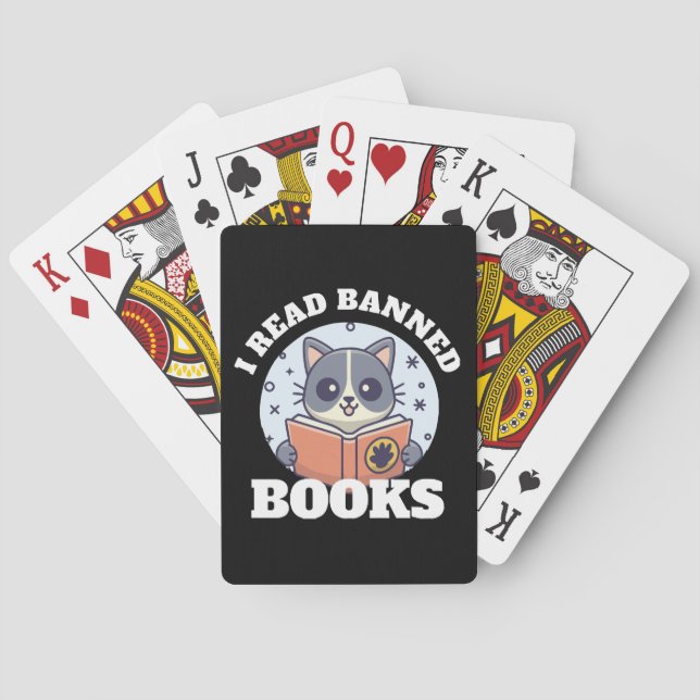 Jag läser förbjudna böcker casinokort (Baksidan)