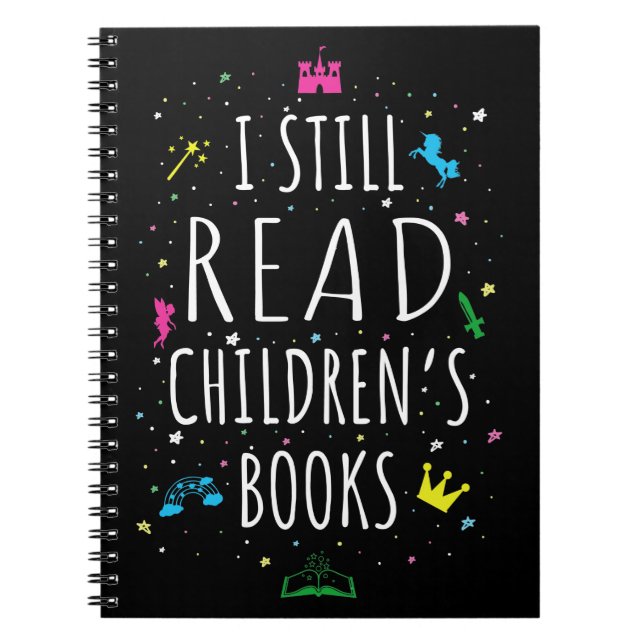 Jag läser fortfarande barnböcker I Anteckningsbok (Framsidan)