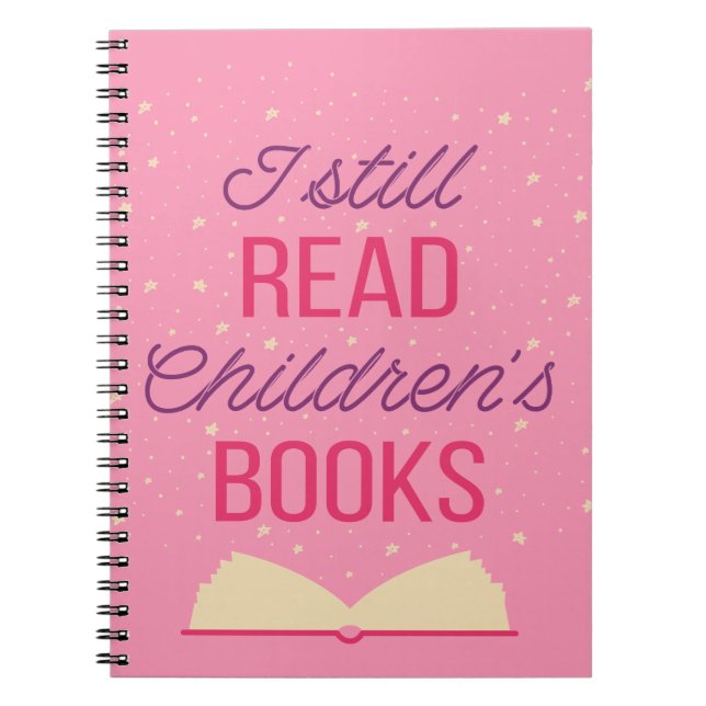 Jag läser fortfarande barnböcker III Anteckningsbok (Framsidan)