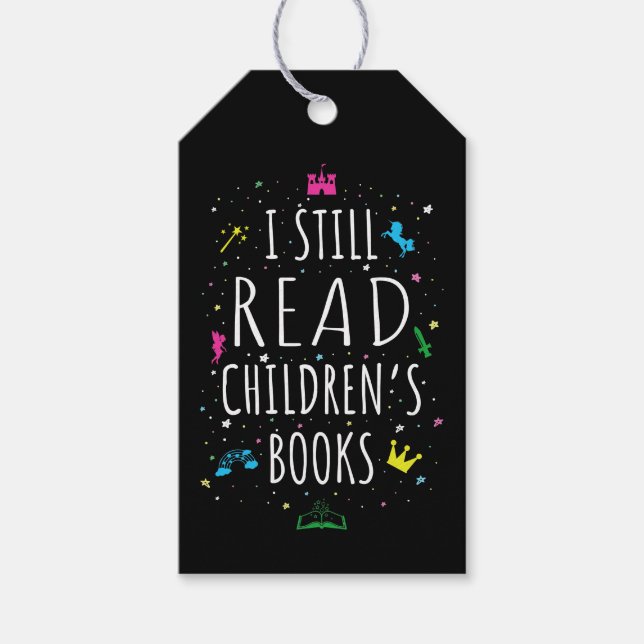 Jag läser fortfarande Barns Bokar I Presentetikett (Framsidan)
