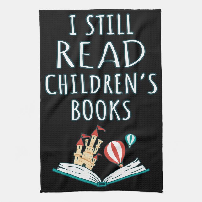 Jag läser fortfarande Barns Bokar II Kökshandduk (Vertikal)