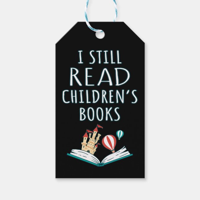 Jag läser fortfarande Barns Bokar II Presentetikett (Framsidan)