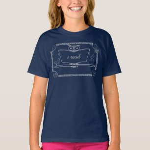 Jag läser/gullig rolig ugglaläsning tee shirt