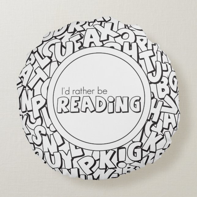 Jag läser hellre Dekorativ kudde (Baksidan)