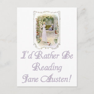Jag läser hellre Jane Austen-vykort Vykort