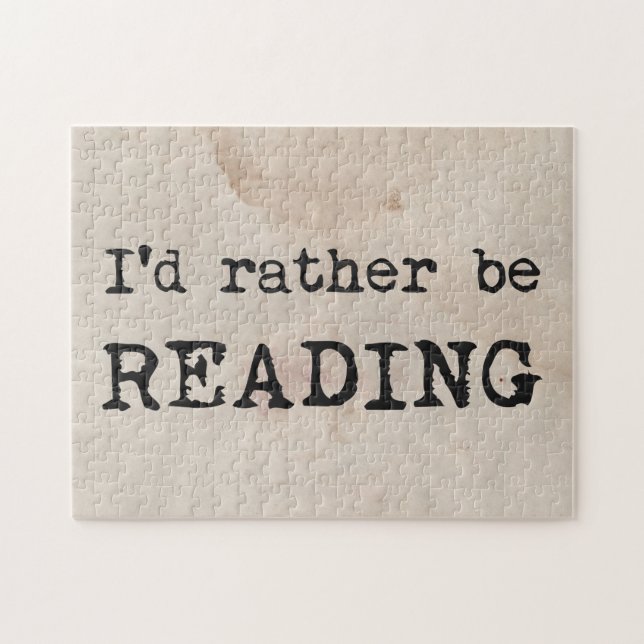 Jag läser hellre pussel (Horisontell)