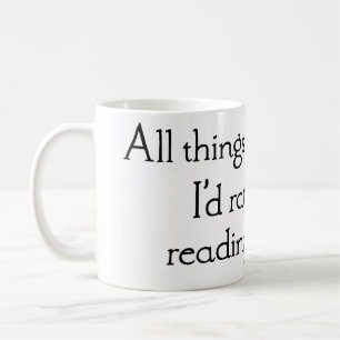 "Jag läser hellre Tecknader" kaffe Mugg