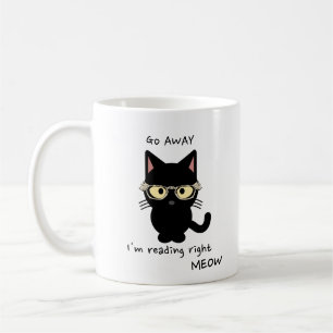 Jag läser höger meow cat mugg