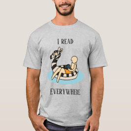 Jag läser överallt manlig version t shirt