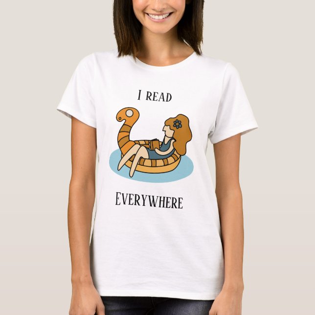 Jag läser överallt t shirt (Framsida)