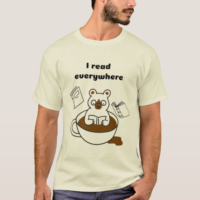 Jag läser överallt t shirt (Framsida)