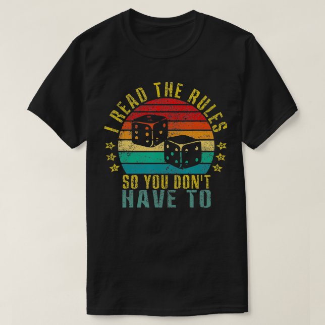 Jag läser Regler så att du inte behöver leka Retro T Shirt (Design framsida)