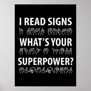 Jag läser signaturer som är ditt supermaktsspråk poster