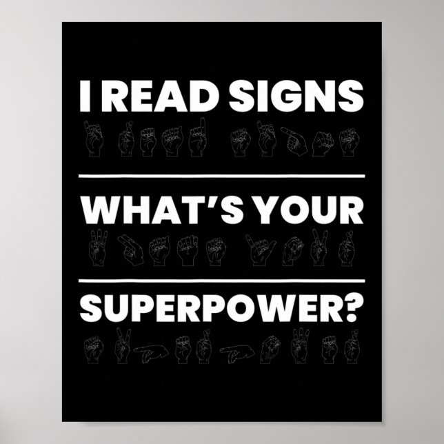 Jag läser tecken Vad är din superkraft  Poster (Framsidan)