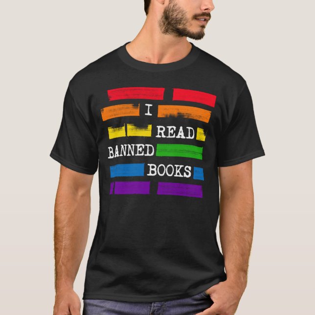 Jag läste att Bokar Rainbow är förbjuden T Shirt (Framsida)