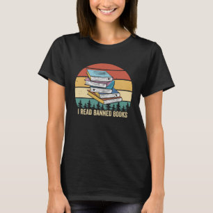 Jag läste Bannad Bok Retro-Vintage T Shirt