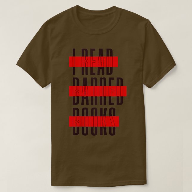 Jag läste Banne med de förbjudna Bok-läsarna. T Shirt (Design framsida)