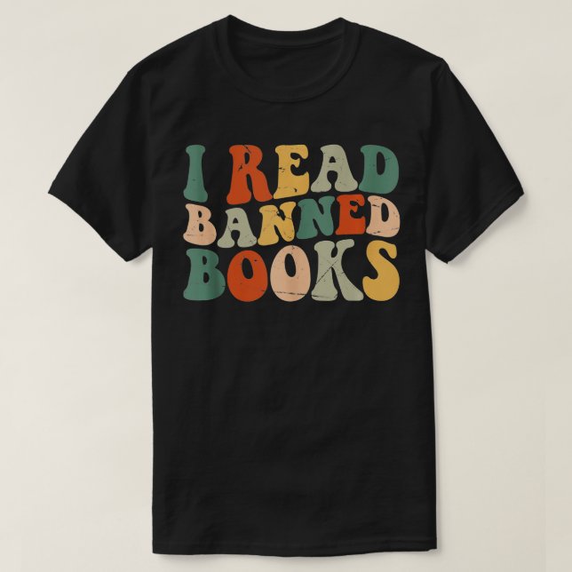 Jag läste Banne med de förbjudna Bok-läsarna. T Shirt (Design framsida)