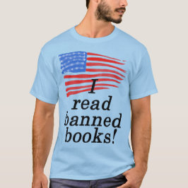 Jag läste bokar och USA:s nödlidande Flagga T Shirt