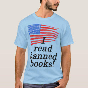 Jag läste bokar och USA:s nödlidande Flagga T Shirt