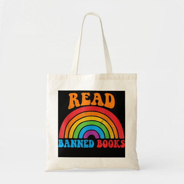 Jag läste Bokar T Shirt Rainbow Readers Readin Tygkasse (Framsidan)