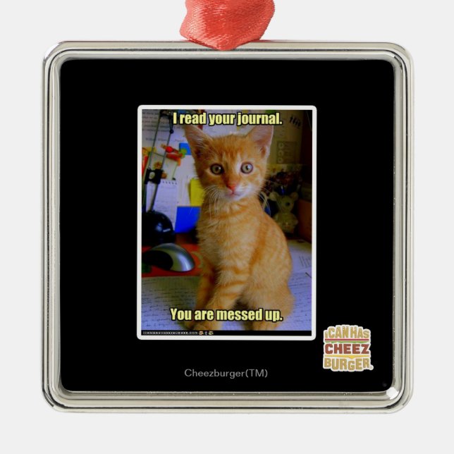 Jag läste din journal julgransprydnad metall (Framsidan)