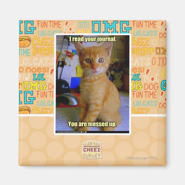 Jag läste din journal magnet (Framsidan)