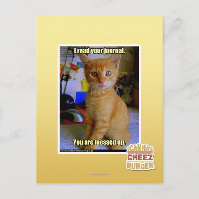 Jag läste din journal vykort (Framsida)