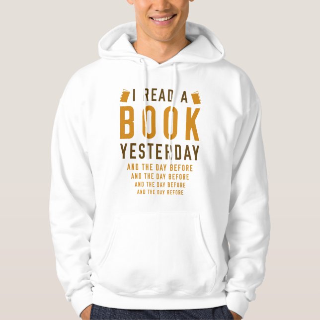 Jag läste en Bok i går Hoodie (Framsida)