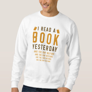 Jag läste en Bok i går Lång Ärmad Tröja