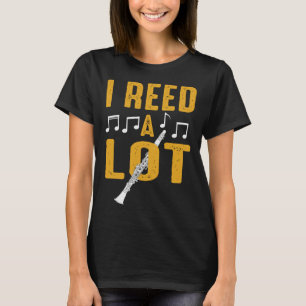 Jag läste mycket klarinettspelare expert musiker m t shirt
