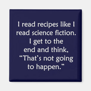 Jag läste recept gillar mig läste science fictio magnet