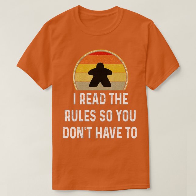 Jag läste Regler LUNT Game Game Boardspel L. T Shirt (Design framsida)