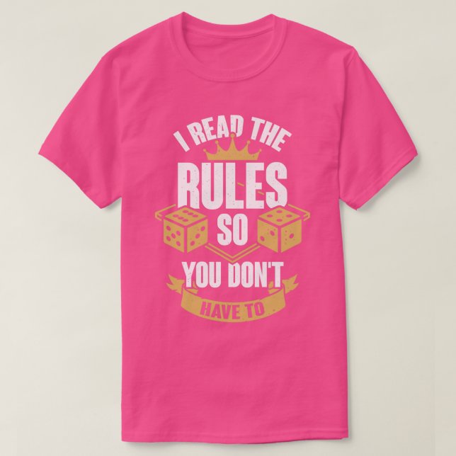Jag läste Regler så att du inte behöver T Shirt (Design framsida)
